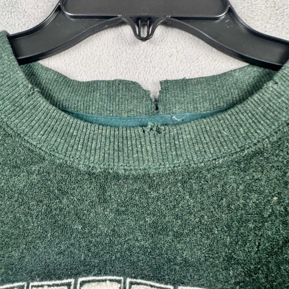 Aerie NIIIIICE Graphic Oversized Sweatshirt Forest Green Distressed XS 39962246 - Picture 2 of 9